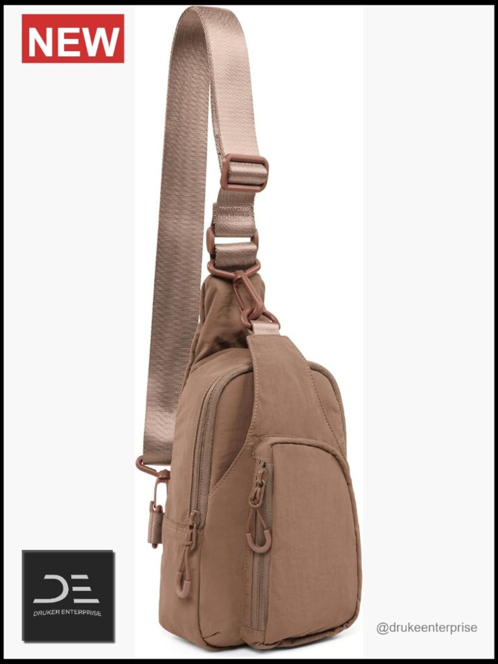 Sling Bag with Adjustable Straps Crossbody Chest Pack Lightweight Daypack for